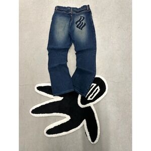 Rocawear Womens Jeans Size 9 Dark Wash Embroidered Logo Bootcut Denim